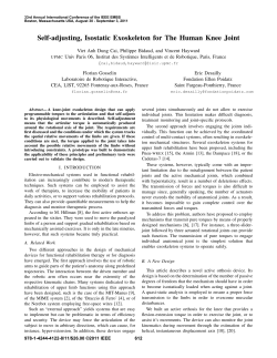 Self-Adjusting, Isostatic Exoskeleton for the Human Knee Joint