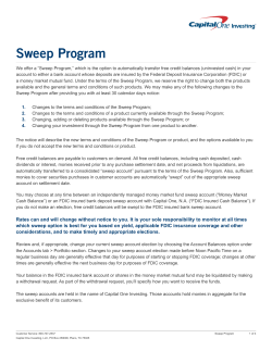 Sweep Program - Capital One Investing
