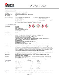 Calcium Hypochlorite - Argyle Welding Supply