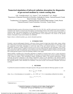 Numerical simulation of infrared radiation absorption for diagnostics