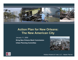Action Plan for New Orleans: The New American City