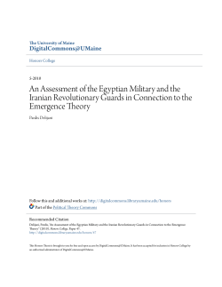 An Assessment of the Egyptian Military and the Iranian