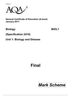 Biology and disease January 2011