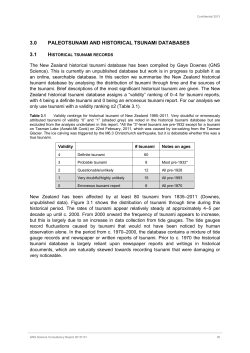 3.0 PALEOTSUNAMI AND HISTORICAL TSUNAMI DATABASES 3.1