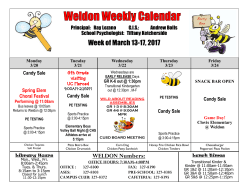Candy Sale - Weldon Elementary