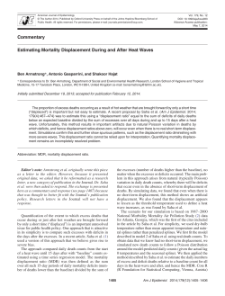 Estimating Mortality Displacement During and After Heat Waves