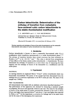 Carbon tetrachloride. Determination of the enthalpy of transition from