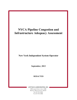 NYCA Pipeline Congestion and Infrastructure Adequacy
