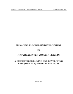 FEMA 256 - Managing Floodplain Development in Zone A Areas