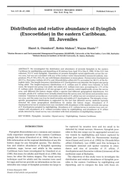 Distribution and relative abundance of flyingfish