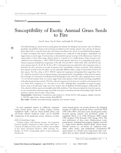 Susceptibility of Exotic Annual Grass Seeds to Fire