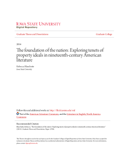 The foundation of the nation: Exploring tenets of property ideals in