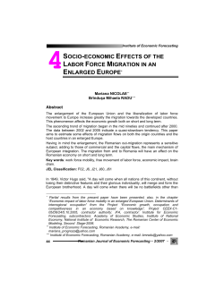 socio-economic effects of the labor force migration in an enlarged