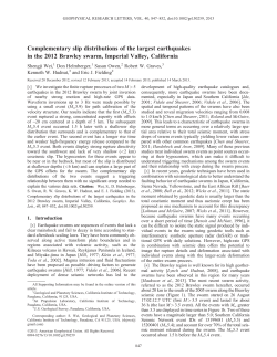 Complementary slip distributions of the largest earthquakes in the