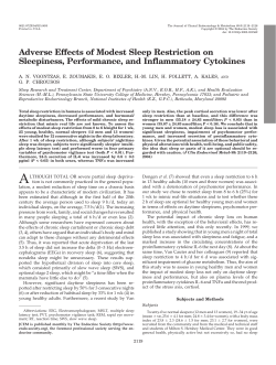 Adverse Effects of Modest Sleep Restriction on