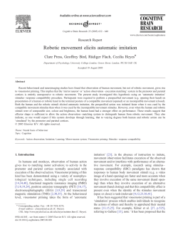 Robotic movement elicits automatic imitation
