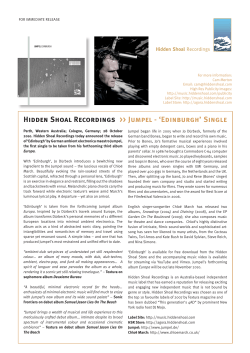 Hidden Shoal Recordings >> Jumpel