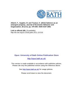 Salience as an emergent property