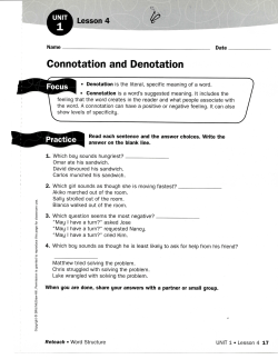 Connotation and Denotation