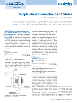 SteelWise: Simple Shear Connection Limit States