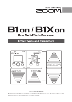 Effect Types and Parameters - Zoom