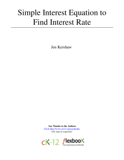 Simple Interest Equation to Find Interest Rate