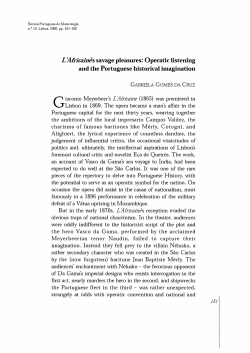 L`Africaine - Revista Portuguesa de Musicologia