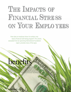 The Impacts of Financial Stre ss on Your Emplo yees