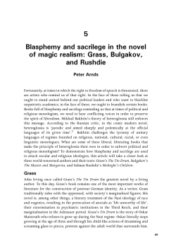 Grass, Bulgakov, and Rushdie - ANU Press