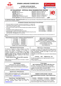 Date and Fees - Learn Spanish in Santander