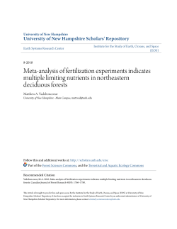 Meta-analysis of fertilization experiments indicates multiple limiting