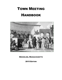 town meeting handbook