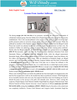 Lessons From Another Jailbreak