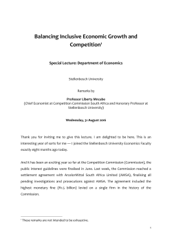 Read more - Competition Commission