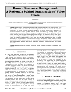 Human Resource Management: A Rationale behind Organisations