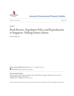 Book Review: Population Policy and Reproduction in Singapore