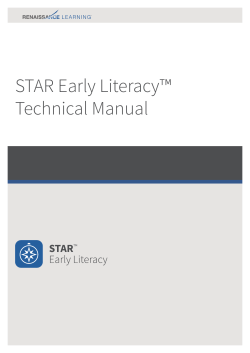 STAR Early Literacy&trade; Technical Manual