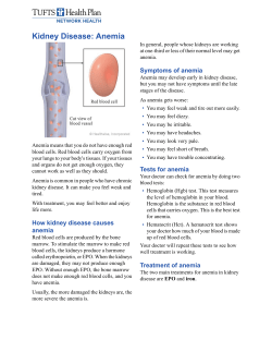 Kidney Disease: Anemia