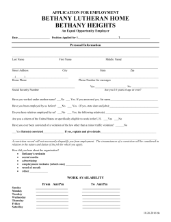 application for employment