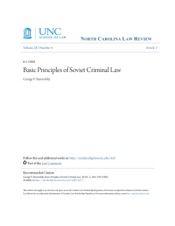 Basic Principles of Soviet Criminal Law