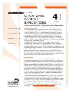 Grade Level Content Expectations