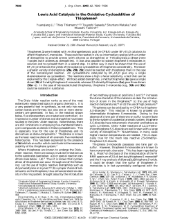 Lewis Acid Catalysis in the Oxidative Cycloaddition of Thiophenes1