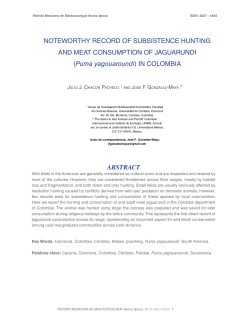 Descargar este archivo PDF - Revista Mexicana de Mastozoolog&iacute;a