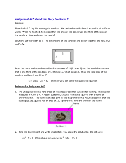 Assignment #47: Quadratic Story Problems II
