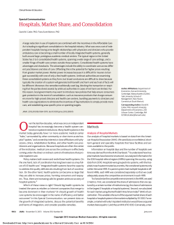 Hospitals, Market Share, and Consolidation
