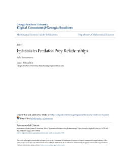Epistasis in Predator-Prey Relationships