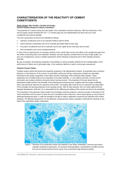 characterisation of the reactivity of cement constituents