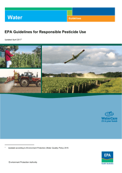 EPA Guidelines for Responsible Pesticide Use