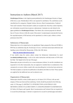 Instructions to Authors - J