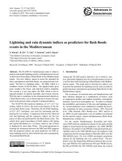 Lightning and rain dynamic indices as predictors for flash floods
